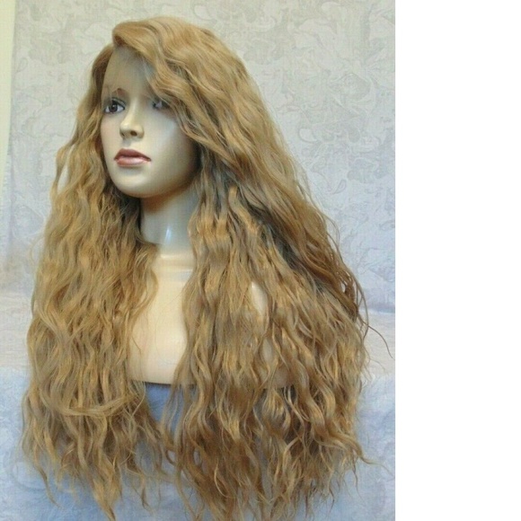 Lace Front Dark Blonde Heat Resistant Wig - Picture 4 of 11
